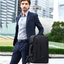 RZTX 奢华商务防水 Airback 户外真空压缩背包 笔记本电脑旅行背包 男士农历新年情人节礼物 春夏季假期旅行 - 黑色 - 查看 5