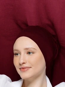 1pc Solid Color Breathable Soft Modal Muslim Hijab Scarf - Multicolor - View 22