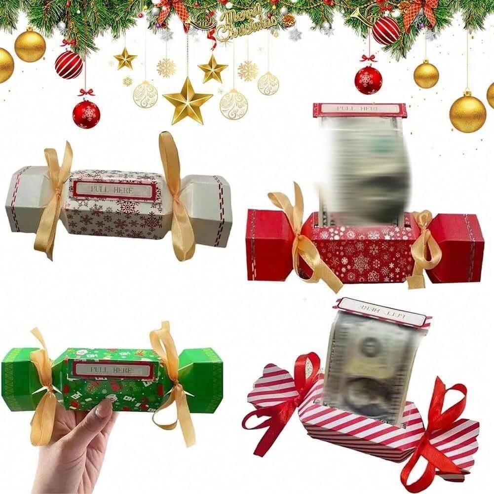 Set, Four Styles Of Christmas Candy PullOut Boxes With Money Storage