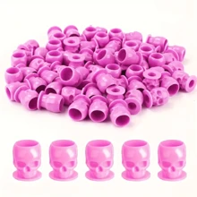 Cups Caps Retapas Para Tinta De Tatuar Calavera 25 Piezas Tattoo - Rosa - Ver 1