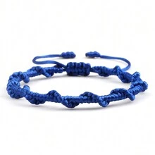 1 chiếc vòng tay thắt nút Skylark đỏ trắng xanh cổ điển thủ công có thể điều chỉnh cho nam nữ tình bạn thời trang trang sức đeo tay quà tặng - Nhiều màu - Xem 19