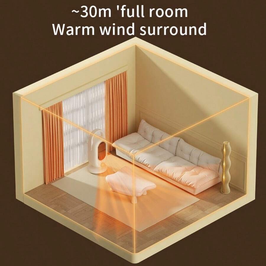 Desktop Space Heater, 2 Speeds Portable Electric Heater For Home