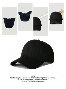 1pc Embroidered "LA" Soft Top Slightly Curved Brim Baseball Cap, Adjustable Sun Protection Casual Hat, Suitable For Outdoor Spring & Autumn Travel, Beach Vacation, For Men & Women, Y2K Style