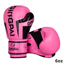 GINGPAI 1 Pair Pink Mesh Breathable Boxing Gloves, Unisex Adult MMA Sparring Punching Bag Gloves For Training, Gym, Home Use