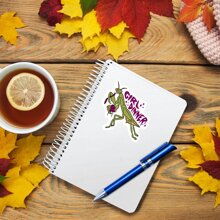 1PC, Humorous And Funny 3 Inch Removable Outdoor Waterproof Vinyl Creative Gift Sticker GIRL DINNER Girl Dinner Sticke - Multicolor - View 5
