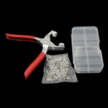 52Pcs-202pcs 五爪按扣钳套件，缝纫工具，按扣安装工具，金属按扣，彩色空心按扣，带钳子和储物盒，适用于儿童服装、皮革、布料、帽子 - 紅色 - 查看 6
