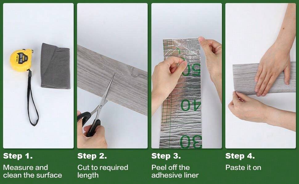 Cycleader 1 Roll Vintage SelfAdhesive Waterproof Wall Trim, Bathroom