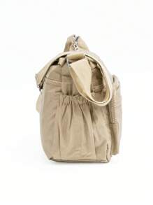 Women's Waterproof Causal Multilayer Medium Shoulder Messenger Bag W5003 - 米色 - 查看 4