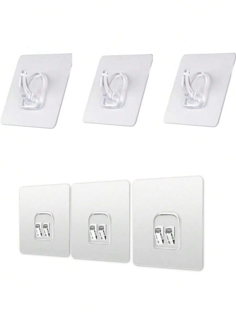 10/50 Móc dán trong suốt vô hình, Không cần khoan Nylon trong suốt