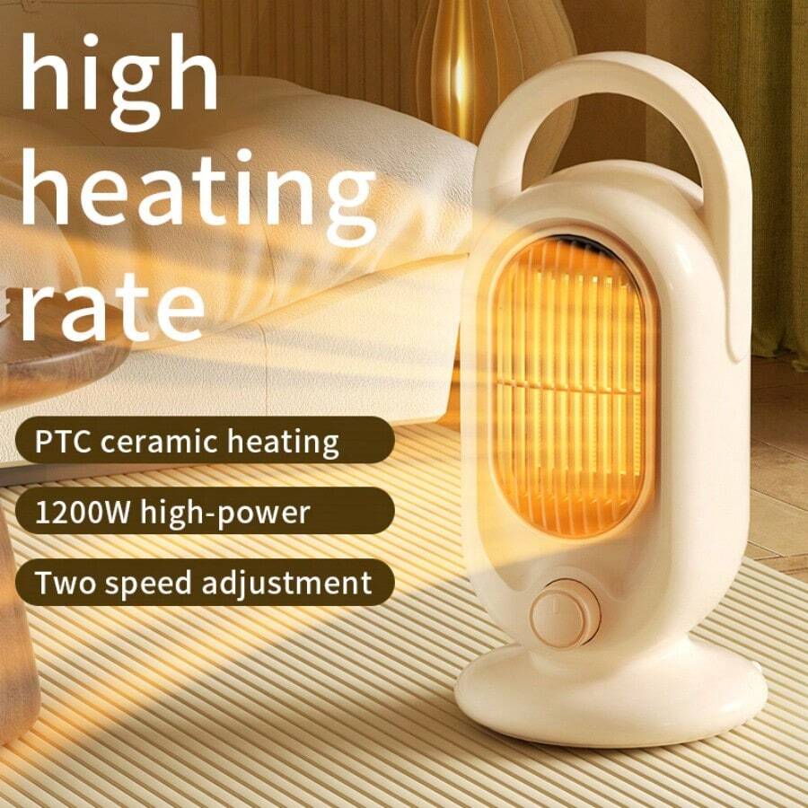 Desktop Space Heater, 2 Speeds Portable Electric Heater For Home