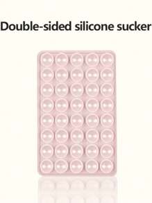 1个40个硅胶双面吸盘，加厚版。手机背吸垫，粘性方形吸盘，超强吸附力，兼容、安卓手机，生日、家人、朋友礼物，手机支架，手机配件