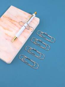 5pcs Rose Gold Metal Pen Clips, Multifunctional Pen Clips, Note Book Sticks, Paper Clips Stationery Tools Back To School,Back To School,School Supplies
