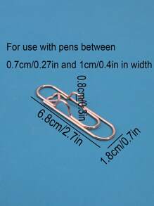 5pcs Rose Gold Metal Pen Clips, Multifunctional Pen Clips, Note Book Sticks, Paper Clips Stationery Tools Back To School,Back To School,School Supplies