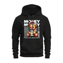 Nexstar Trash King Printed Cotton Sweatshirt Comfortable Cold Weather Top - 黑色 - 查看 1