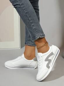 Casual Soft Sole Non-Slip Comfortable Fashion Sports/Sneakers - Suitable For Commuting Outfit - Grey - View 4