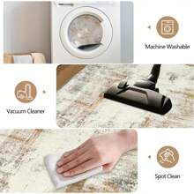 Area Rugs For Living Room 160x230cm Bedroom Rug Soft Modern Abstract Rugs Washable Non Slip Carpet Rug Short Pile Floor Carpet - Beige-brown - View 6