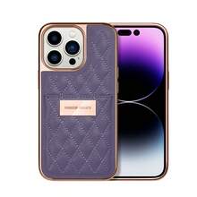 Ốp lưng điện thoại bằng da PU thêu có khe cắm thẻ mạ điện tương thích với iPhone - Nhiều màu - Xem 25