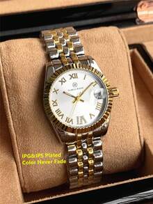 Pablo Raez 1件复古女士腕表 18K金女士腕表 原装经典珠宝 不褪色 奢华水晶 迷人礼服腕表 不锈钢金色 优雅 全新设计 石英表 - 均碼 - 查看 6