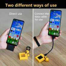 SSD CASE 2230 M.2 NVMe SSD Enclosure USB3.2 Gen2 10Gbps To NVMe PCIe M.2 SSD Case External SSD For Desktop Laptop IPad ((Hard Disk Not Included)) - Yellow - View 3