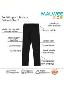 Malwee Kids Teen Girls Leggings - Black - View 2