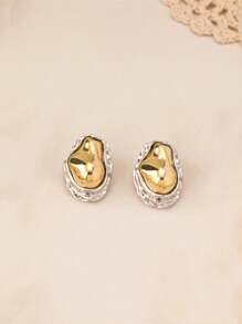 1 Set Of 2024 European And American Style Sweet, Cool, Cold, Light Luxury, Niche High-End Feeling, New Asymmetrical Shaped Bead Necklace Bracelet Earring Set, Elegant And High-End Feeling, Collarbone Chain Simple And Exquisite, And Women's Banquet Parties, Daily Commuting Wear - Jewelry Set - View 11