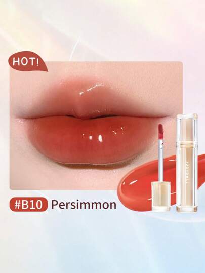 JUDYDOLL Brillant à lèvres glacé thé glacé 2,4g, brillant à lèvres glacé, hydratant et nourrissant, couleur longue tenue, convient pour les rendez-vous, les voyages, l'école, toutes les saisons, idéal pour les débutants, un cadeau spécial pour les amis, les petites amies, les essentiels de mariage, les invités de mariage, les enterrements de vie de jeune fille, le maquillage naturel d'écolière, le maquillage sucré, le maquillage couleur sang, le maquillage de rencard