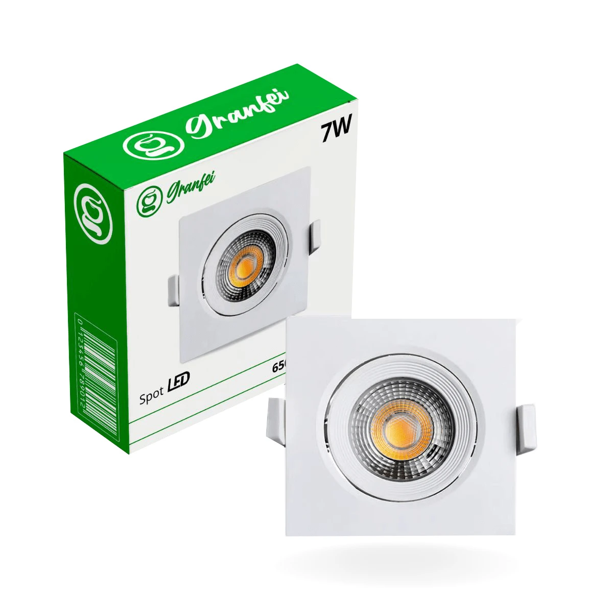 7W Led Spot Lights Recessed Square Round Directional Ceiling - 冷白方塊 - 查看 1