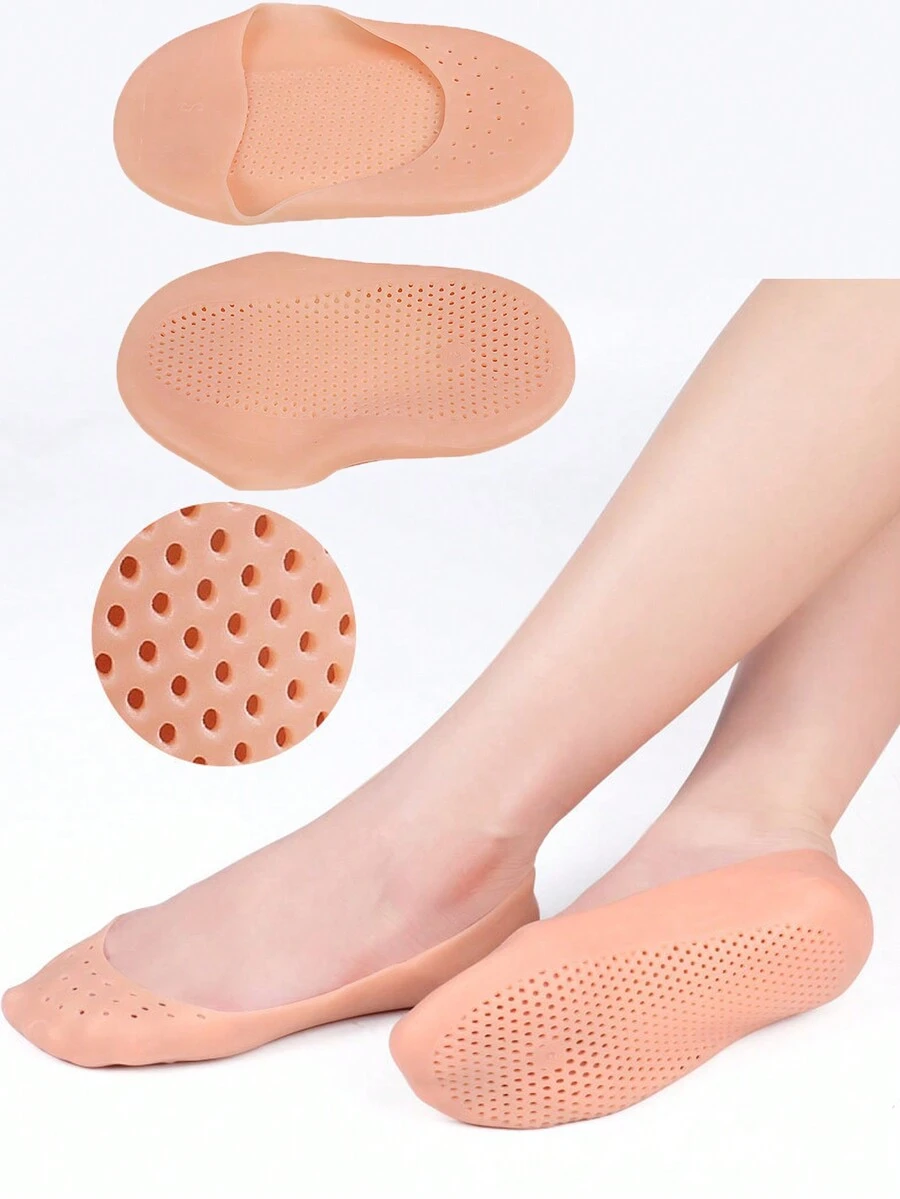 yuluan 1 cặp vớ giữ ấm chân bằng silicon giữ ẩm, vớ giữ ấm chân thoáng khí có lỗ, điều trị nứt gót chân cho nam và nữ, dùng cho mọi mùa - trắng - Xem 1
