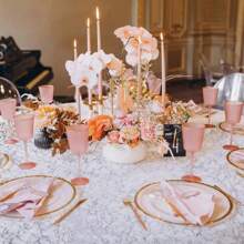 1 件 11x108 英寸玫瑰金箔桌旗，生日婚礼派对餐桌装饰，桌布，餐垫，圣诞节