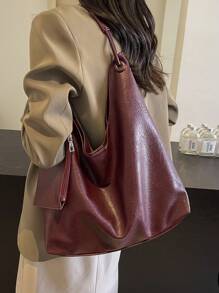 Juego de 2 bolsas de mano estilo vintage con monedero incluido, gran capacidad, correa de hombro ajustable, bolso de hombro casual para mujer, bolso con inspiración retro