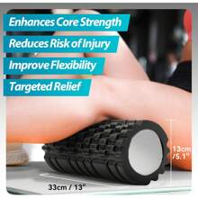 Rodillo de espuma para masaje de tejido profundo, rodillo de ejercicio de alta densidad y patentado para masaje muscular y liberación de puntos de gatillo miofasciales, rodillo de espalda para fitness, yoga y pilates - Multicolor - Ver 6