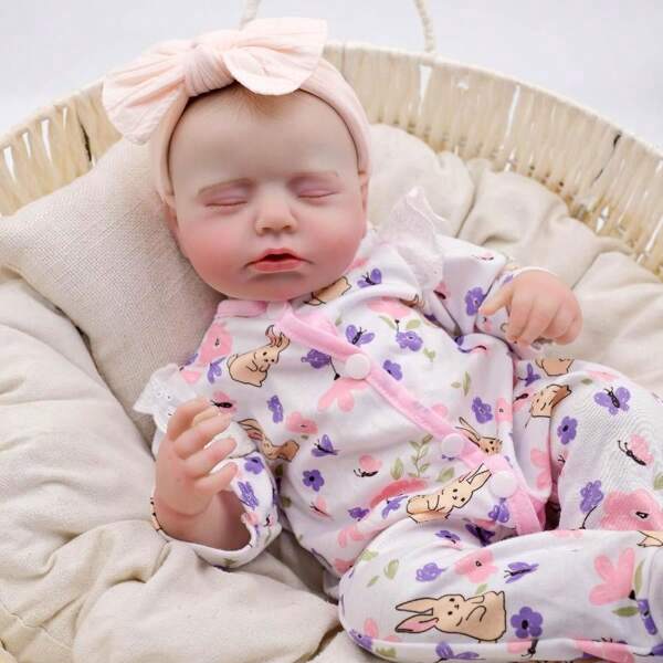 NPK 19 Inches Lifelike  Baby Realistic Soft Body Newborn Finished Hair-Painted Doll Children Gift Dolls Girl