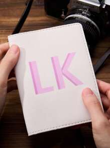 1pc Custom Initial Letter Passport Wallet, Personalized Passport Holder Cas Travel Wallet, Personalized Passport Holder - PU Leather - Foil Monogram, Custom Initial Letter Lightweight PU Leather Passport Covers For Teens For Travel For Back To School, Monogram Passport Holder Custom Passport Bag, Couples Gift, Anniversary Gift, Mother's Day Unique Gift, Gift For Mom, Dad, Wife, Husband, Girlfriend, Boyfriend, Gift For Him/ Her. - Multicolor - View 5