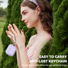 1 件纯色硅胶保护套，配有登山扣带和清洁刷 - 淡紫色 - 查看 5