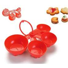 SET OF MEASURING WITH CUTTER AND DOUGH MOLD 4 PIECES - 紅色 - 查看 1