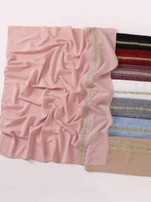 Nuovo arrivo Sciarpa ricamata a mano in perle e chiffon, hijab , copricapo per Medio Oriente e Africa