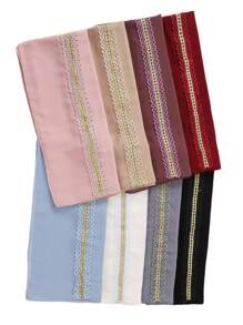 Nuovo arrivo Sciarpa ricamata a mano in perle e chiffon, hijab , copricapo per Medio Oriente e Africa