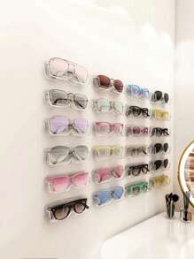 1入組寵物眼鏡收納盒,可掛牆式無需鑽孔裝飾展示架,適用於近視眼鏡和太陽眼鏡