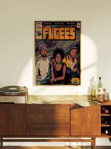 1pc Unframed Canvas Art Poster - Graffiti Street Style Decor For Bedroom, Living Room, Office | Ideal Gift For Music Lovers - Multicolor - View 3