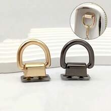 2pcs D-Ring Buckle Strap Loops For Handbag, Backpack Hanging Hook, Shoulder Strap Accessory, Light Gold Color D-Ring (No Tools Included)