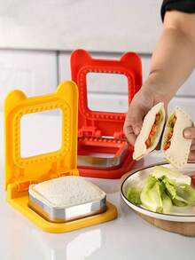 Stainless Steel Square Sandwich Maker Mold, Bread Toast Cutter, Sandwich Mold - Multicolor - View 7