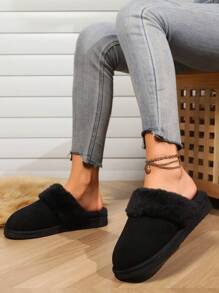 Women's Thickened Thermal Lined Classic Slippers, Dual-Layer Memory Foam Midsole, Non-Slip EVA Outsole