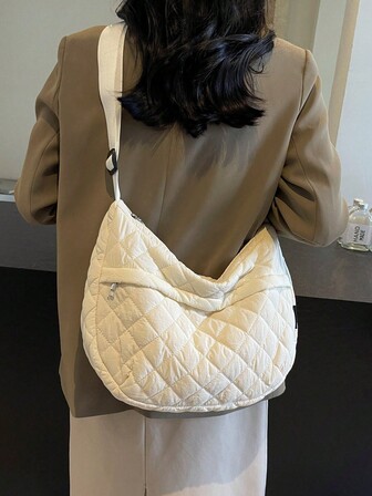 New Stylish Women's Shoulder Bag, Solid Color, Minimalist, Suitable For Dating, Shopping, Versatile, Chic