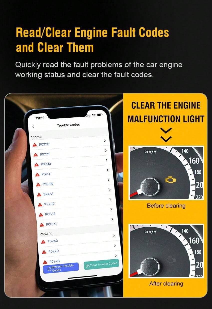 Escáner de código inalámbrico OBD2 V020 Herramienta de diagnóstico ...
