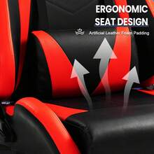 Minneer Racing Stand Fully Adjustable With Red Seat,Fit For  G29 G920 G923  T80 T128 T150 T248 T300 T300RS Robust Racing Sim Cockpit,Wheel Pedal And Shifter Not Include - Red - View 6