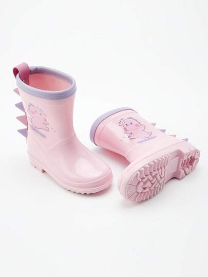 GentleChild Kids Rainboots, Cartoon Dinosaur 3D Design, Anti-Slip & Durable, Soft & Comfortable, One-Piece Waterproof Construction, Easy To Clean, Suitable For Boys, Girls, Children, Infants, Outdoor, Garden, All Seasons