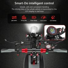 Foldable Electric Scooter 28MPH 31-37Miles Max Range Max Load 200lb Dual Brakes 3 Modes Commuter E Scooter 10" Off Road Tires No Traffic Jam Scooter 800W Peak - 黑色 - 查看 5