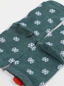 1/5 Pary Skarpetek z Motywem Świątecznym Renifer, Bałwan, Święty Mikołaj Nadruk Dla Mężczyzn - Wielokolorowe - Zobacz 6