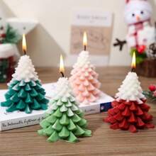 4pcs Christmas Tree Candle Molds, Silicone Candle Making Molds For DIY Christmas Tree Decorative Candles, Scented Candles Home Decor