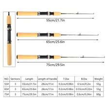 1 件便携式冰钓竿，迷你冬钓旋转竿，虾竿，手柄舒适，性能稳定，使用方便，携带方便，钓鱼装备，钓鱼配件